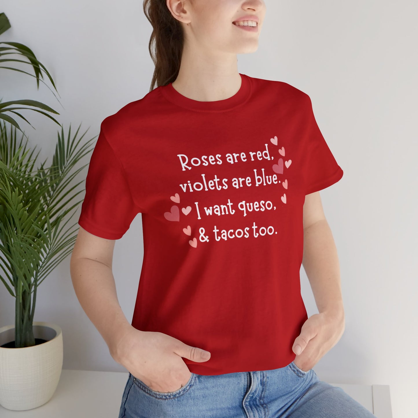 Valentine's Day Queso & Tacos Short Sleeve Tee