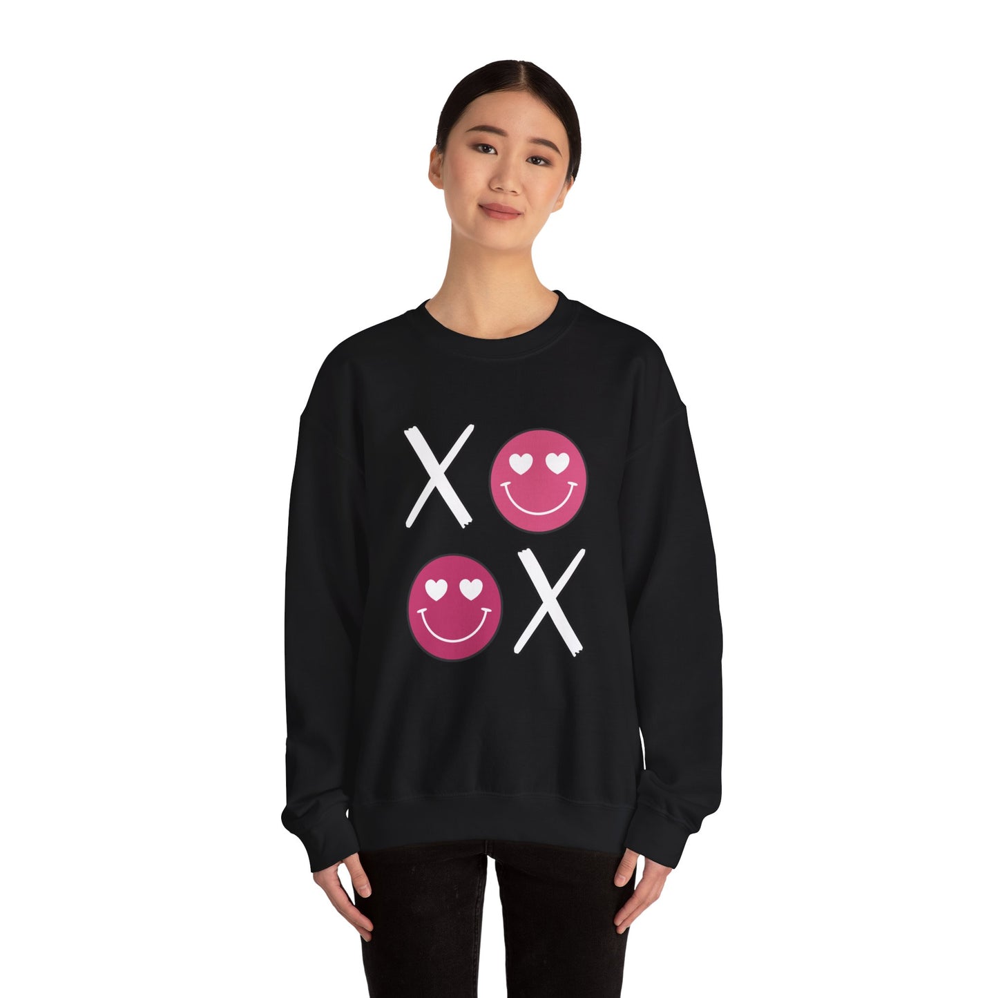 XOXO Smiley Face Crewneck Sweatshirt