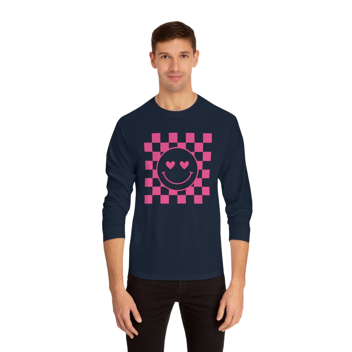 Checkered Hearts Long Sleeve T-Shirt