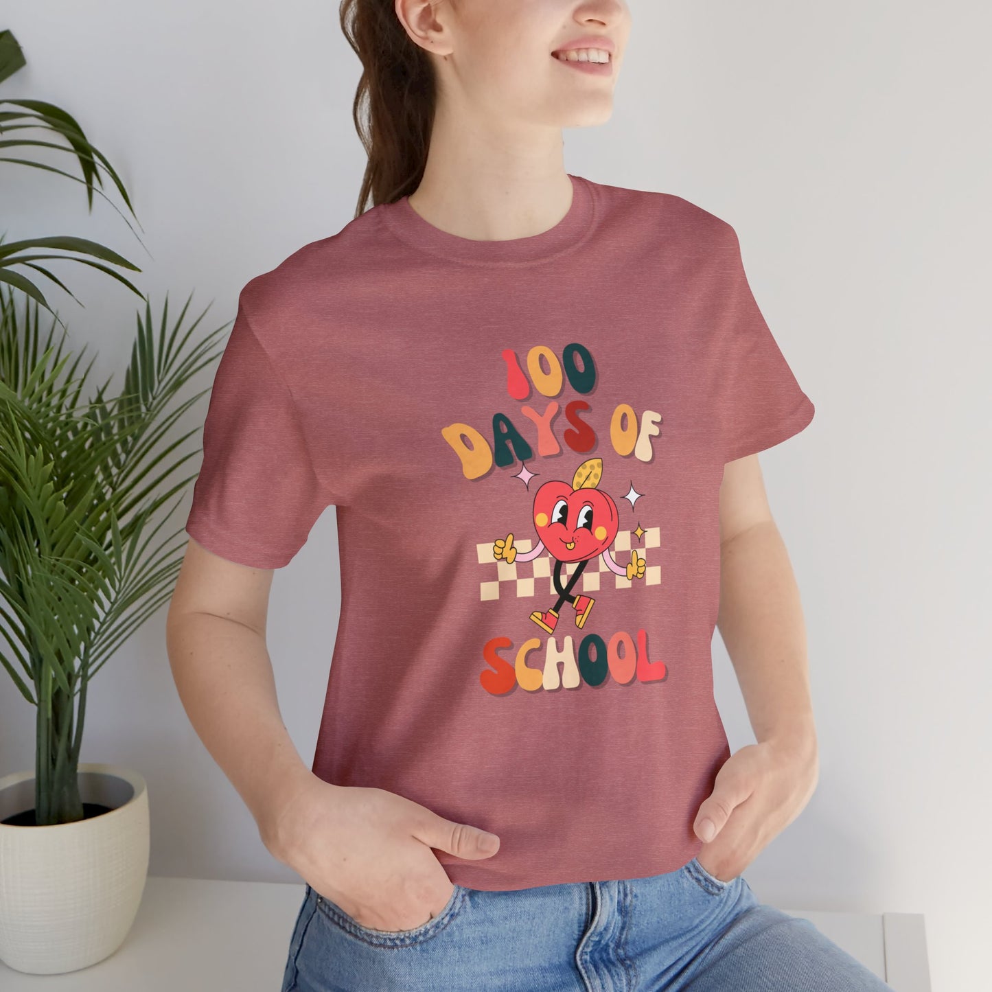 Retro 100th Day of School Short Sleeve Tee