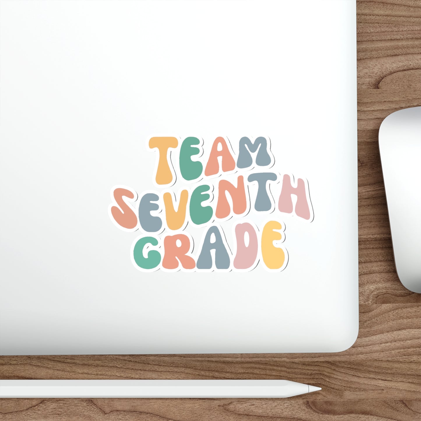 Cool Retro Team Seventh Grade Sticker