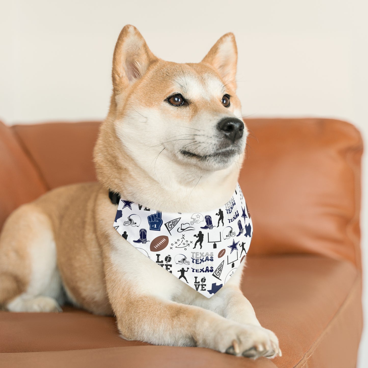 Cowboys Football Pet Bandana Collar