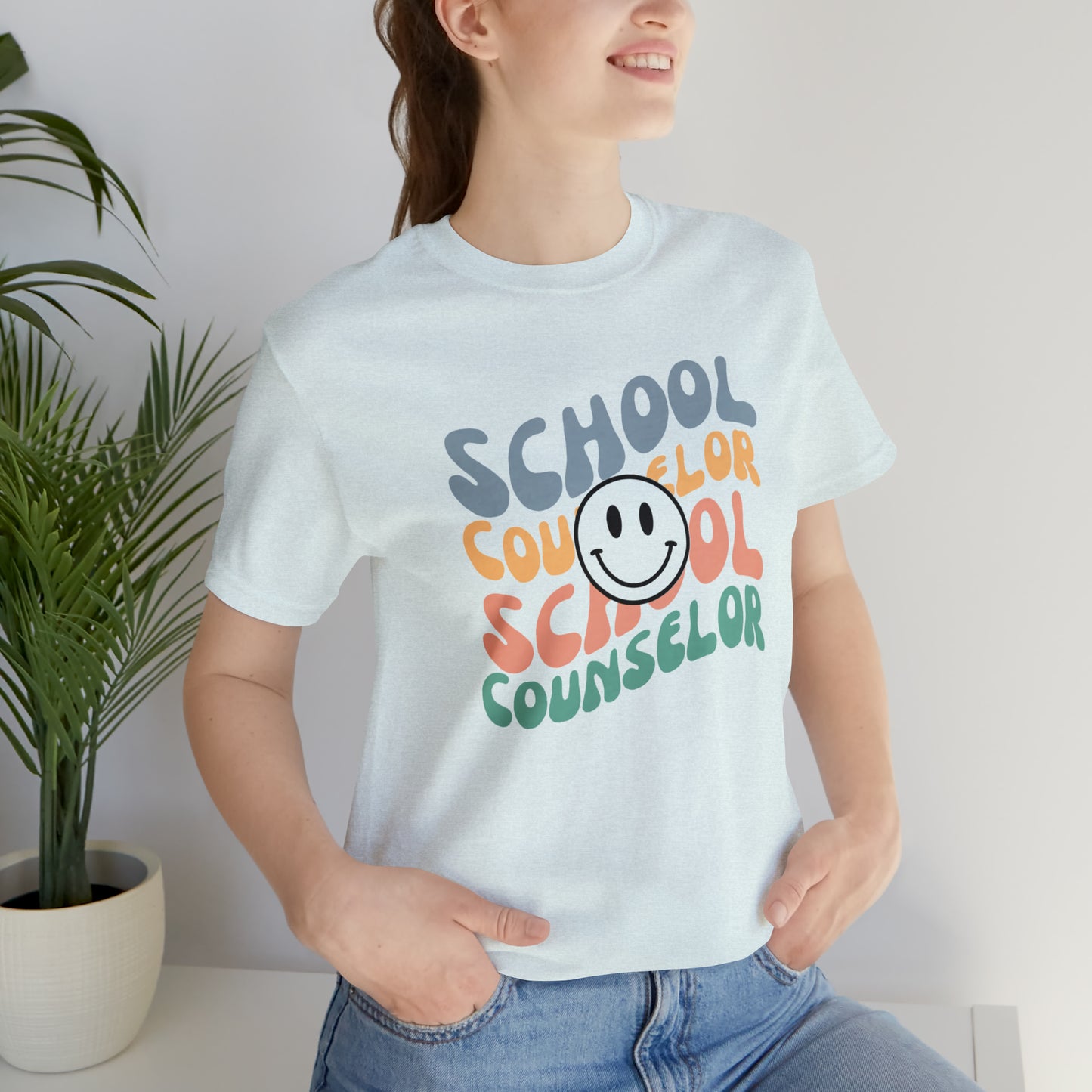 Smiley Face School Counselor Tee