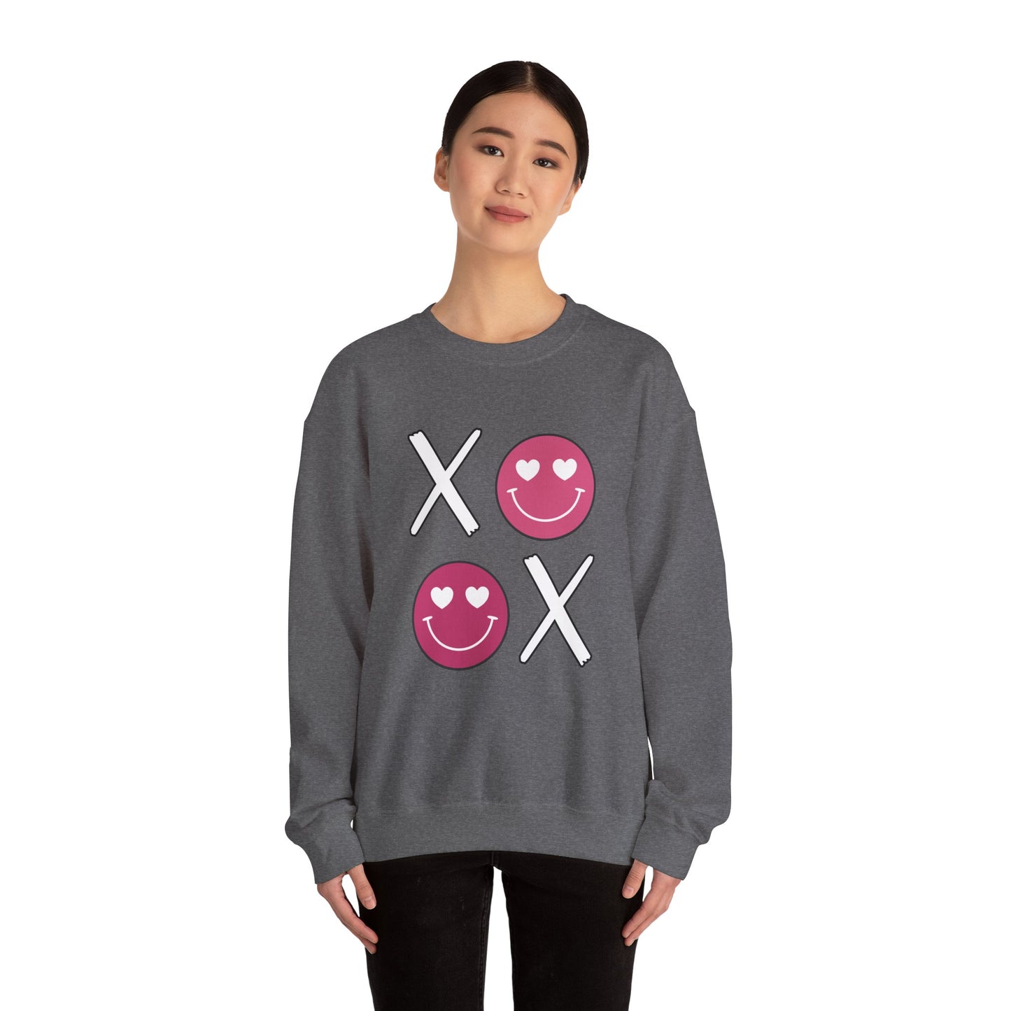 XOXO Smiley Face Crewneck Sweatshirt