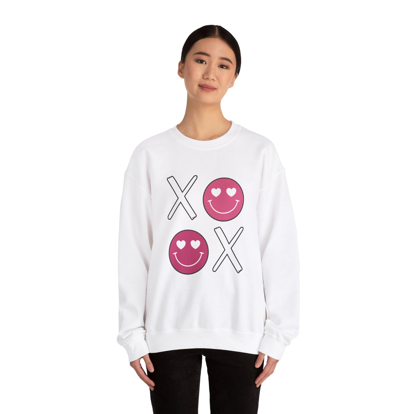 XOXO Smiley Face Crewneck Sweatshirt