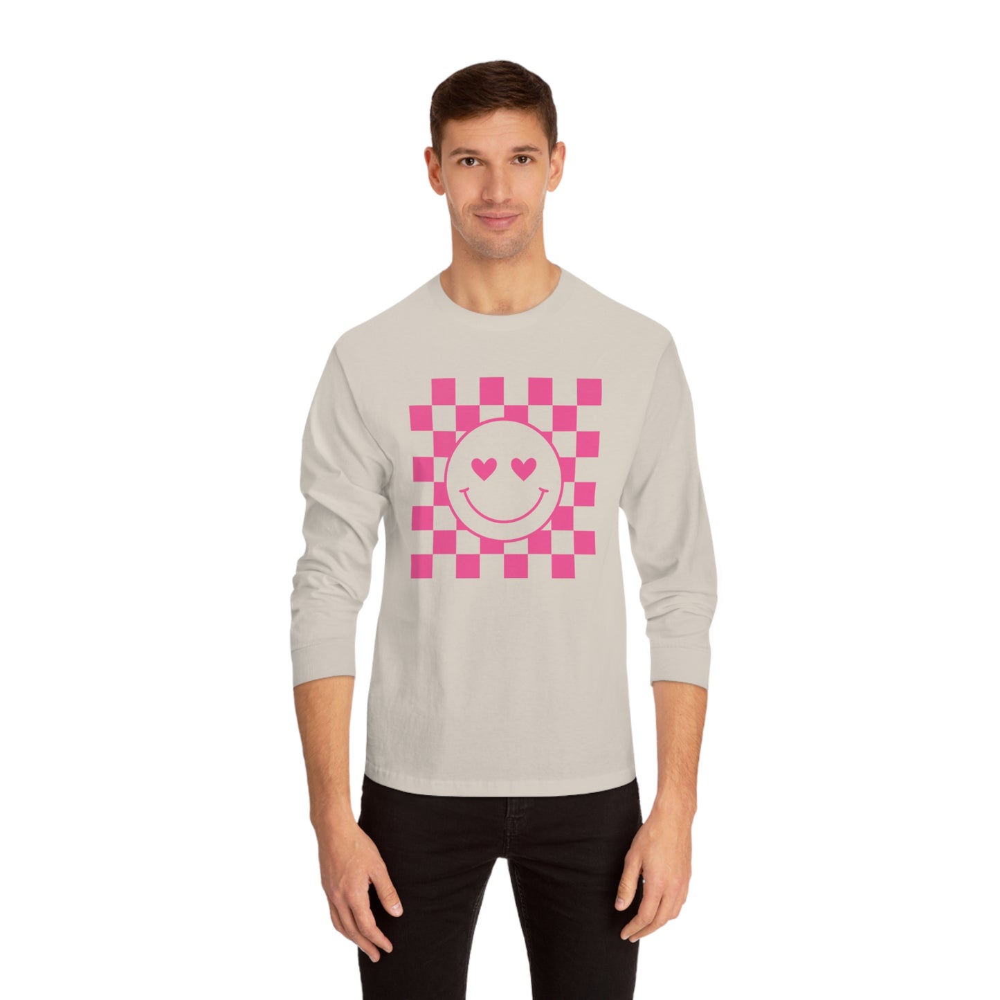 Checkered Hearts Long Sleeve T-Shirt