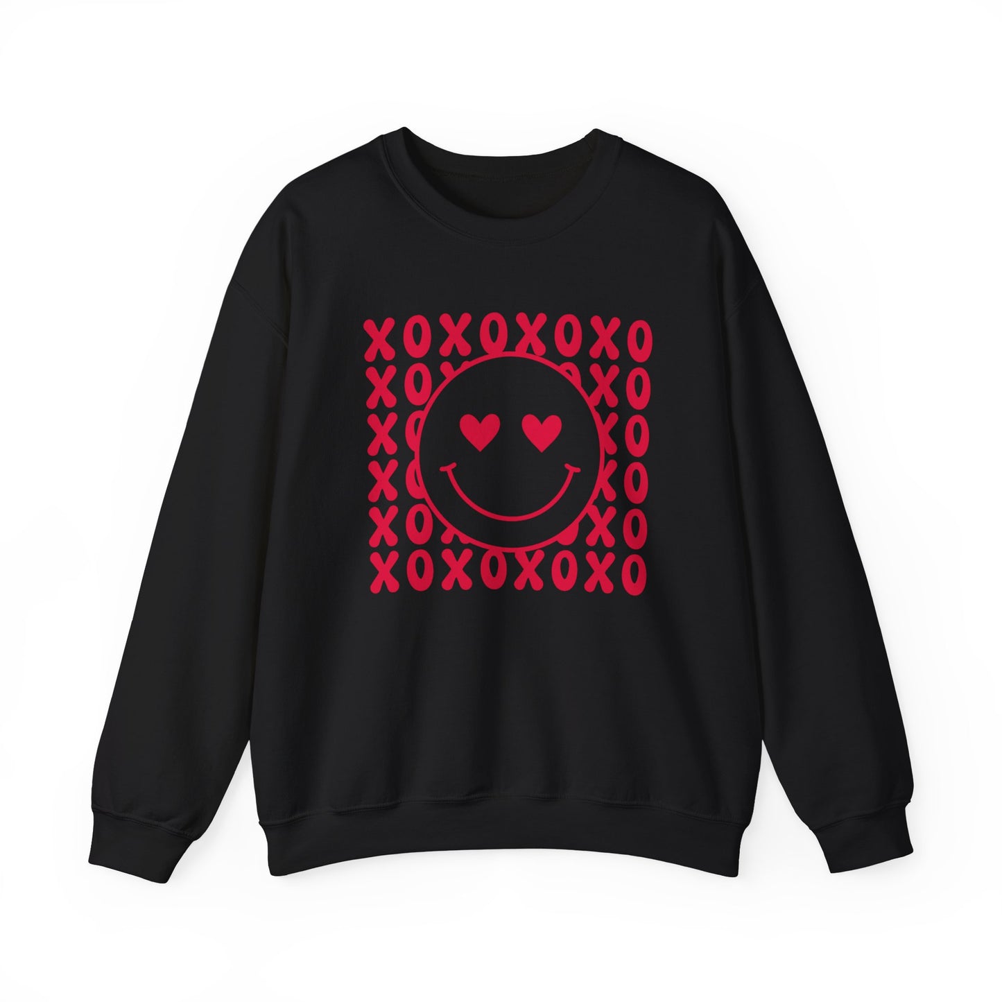 XOXO Heart Eyes Smiley Face Crewneck Sweatshirt