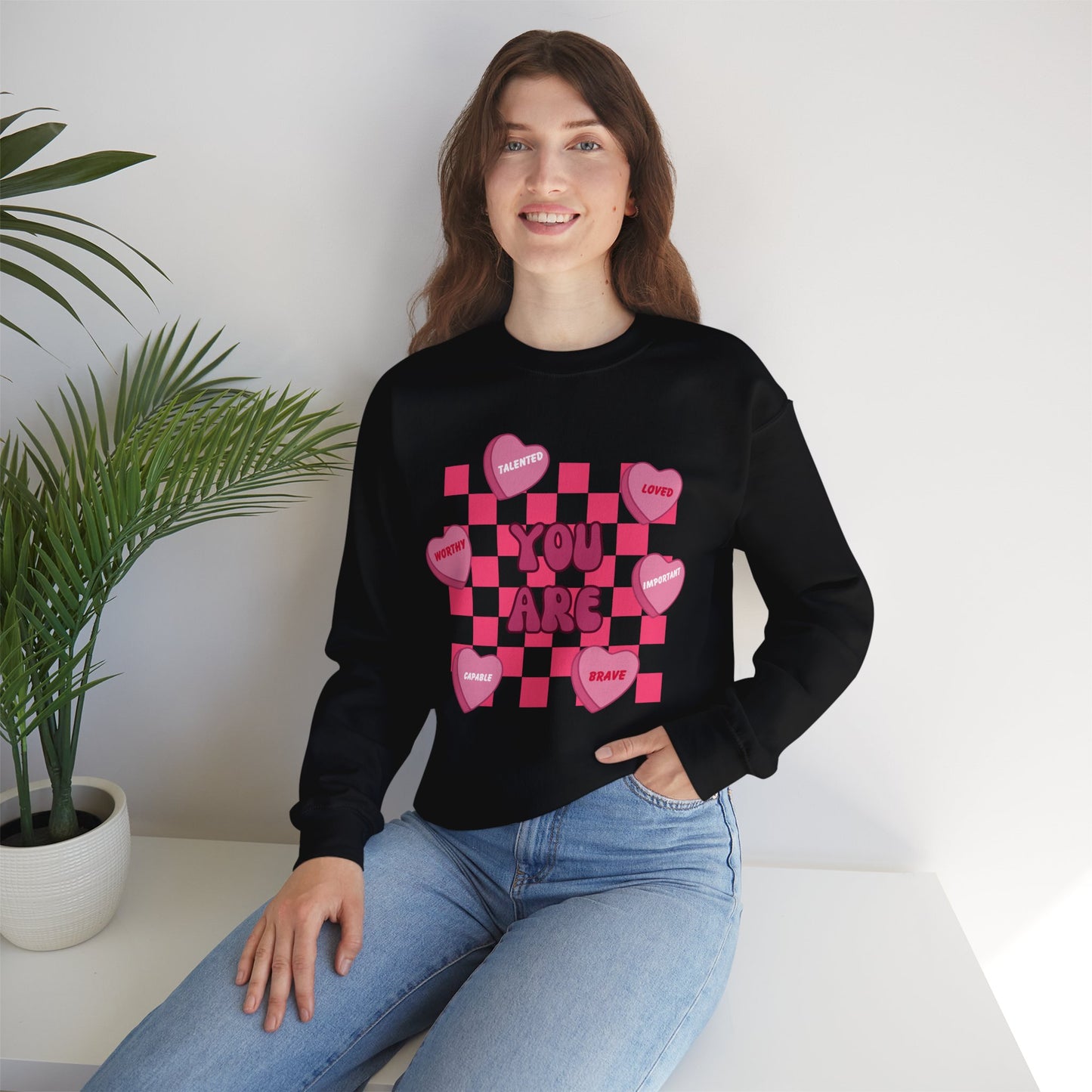 Valentine's Day Affirmations Crewneck Sweatshirt