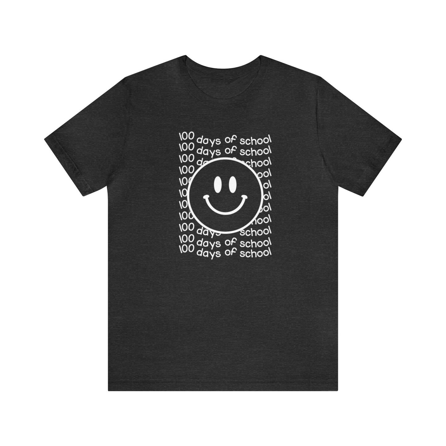 Smiley Face 100 Days of School Short Sleeve Tee