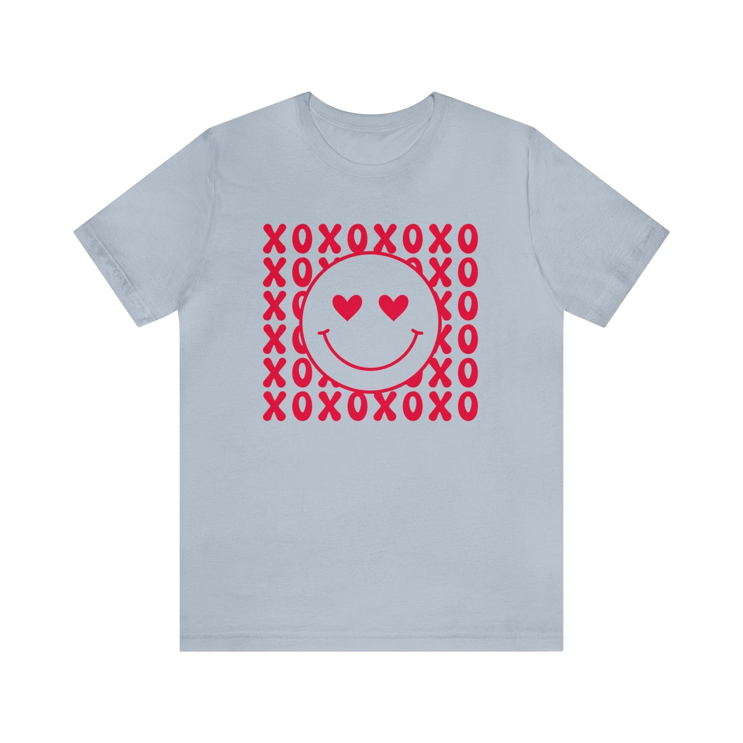 XOXO Heart Eyes Smiley Face Short Sleeve Tee