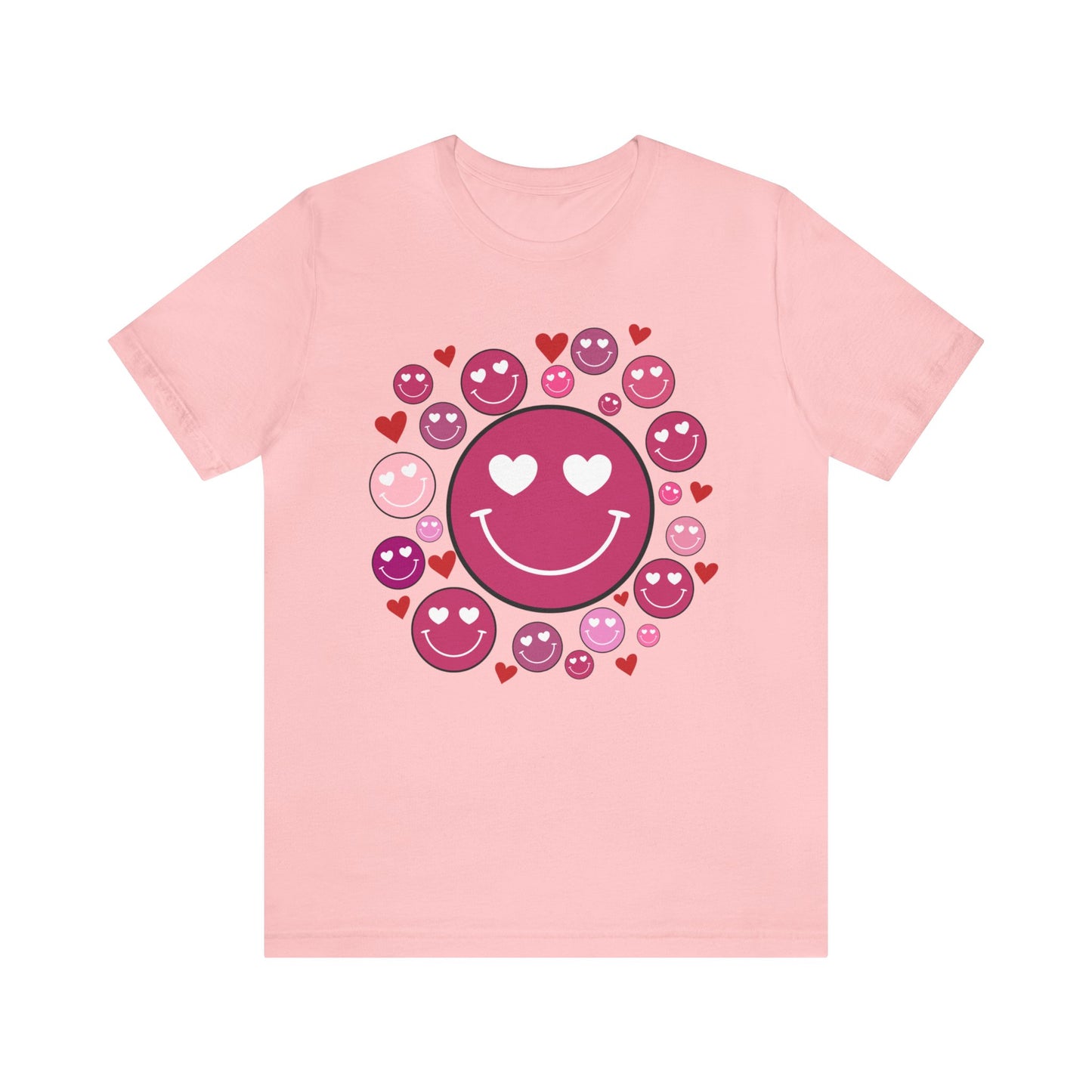 Heart Smiley Faces Short Sleeve Tee