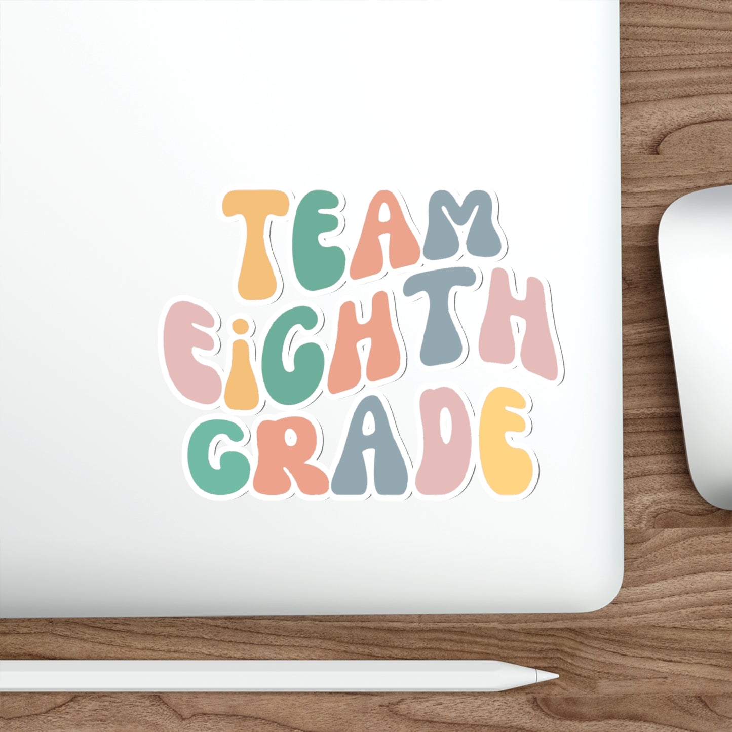 Cool Retro Team Eighth Grade Sticker