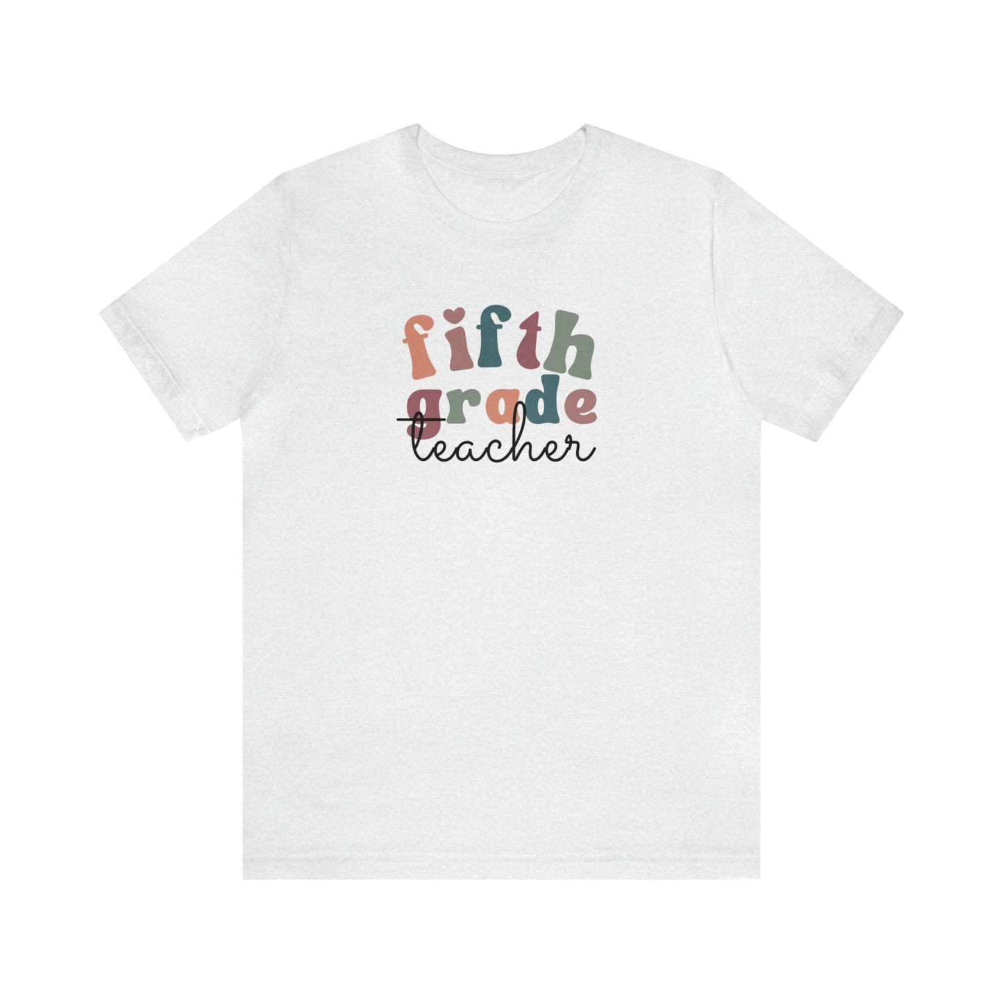 Retro Fifth Grade Teacher Tee