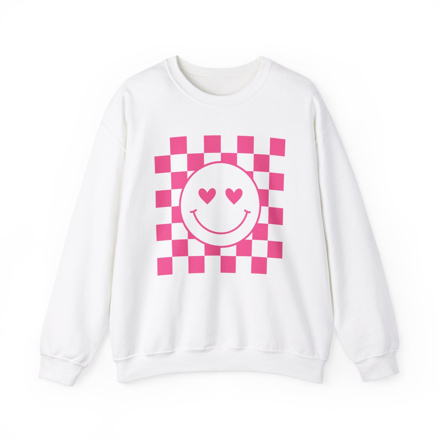 Checkered Hearts Crewneck Sweatshirt