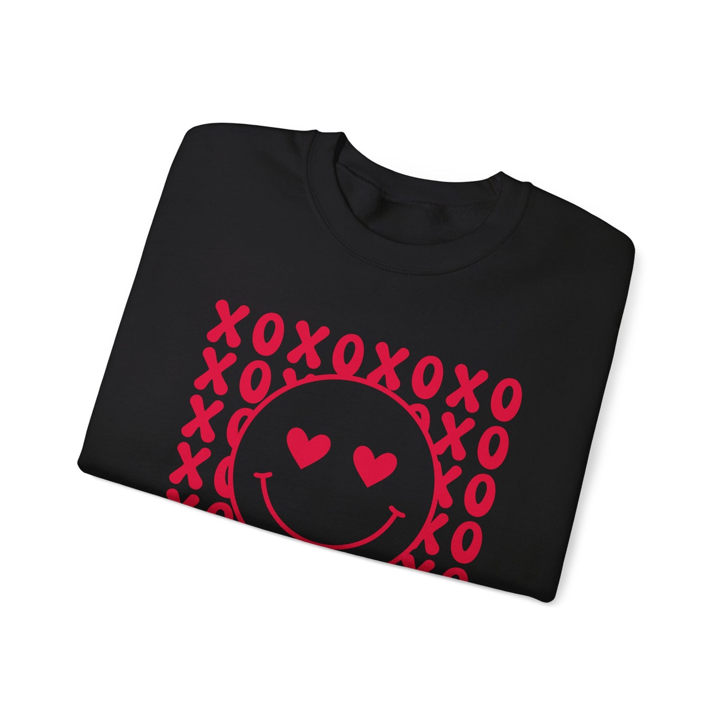 XOXO Heart Eyes Smiley Face Crewneck Sweatshirt