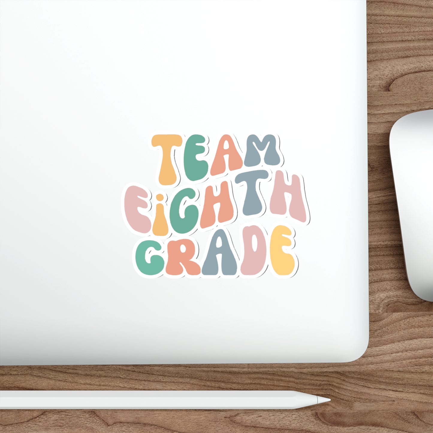 Cool Retro Team Eighth Grade Sticker