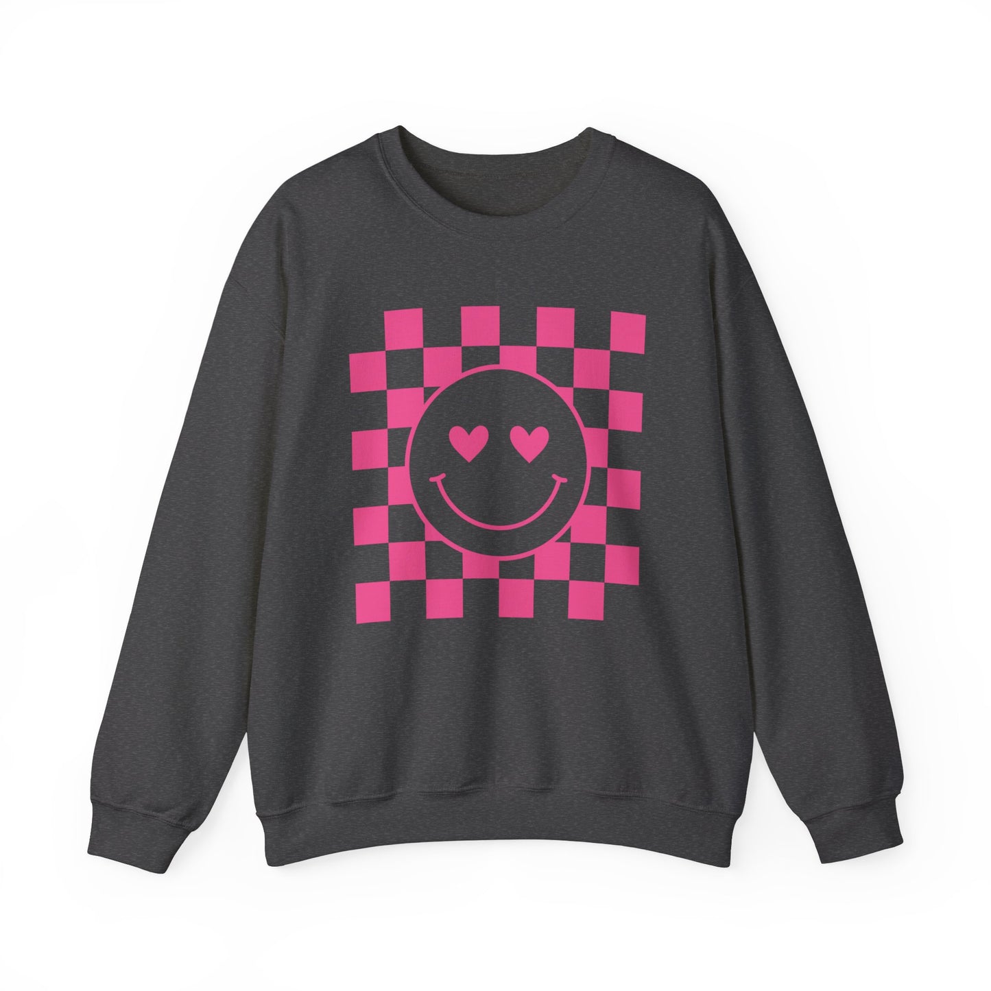 Checkered Hearts Crewneck Sweatshirt