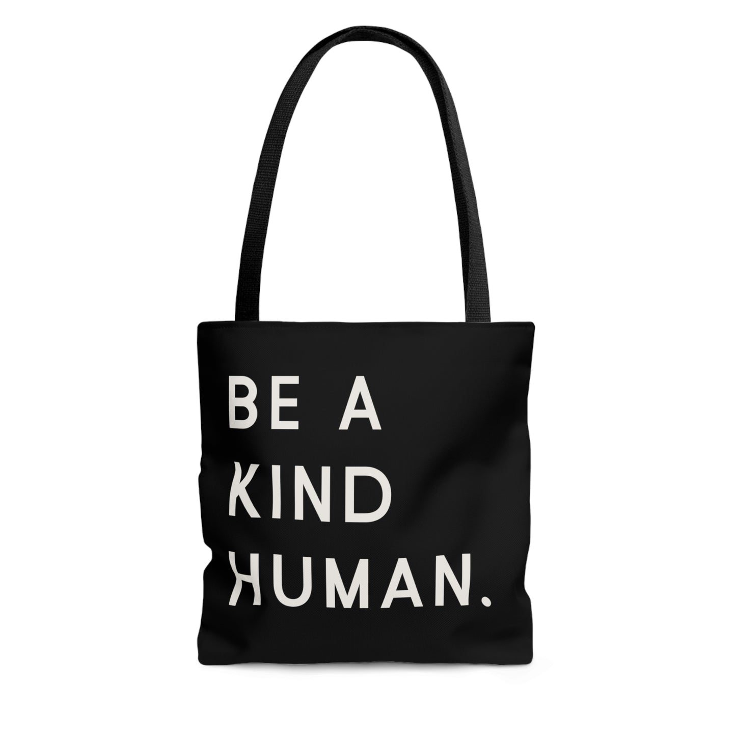 Be a Kind Human Tote. (Black)