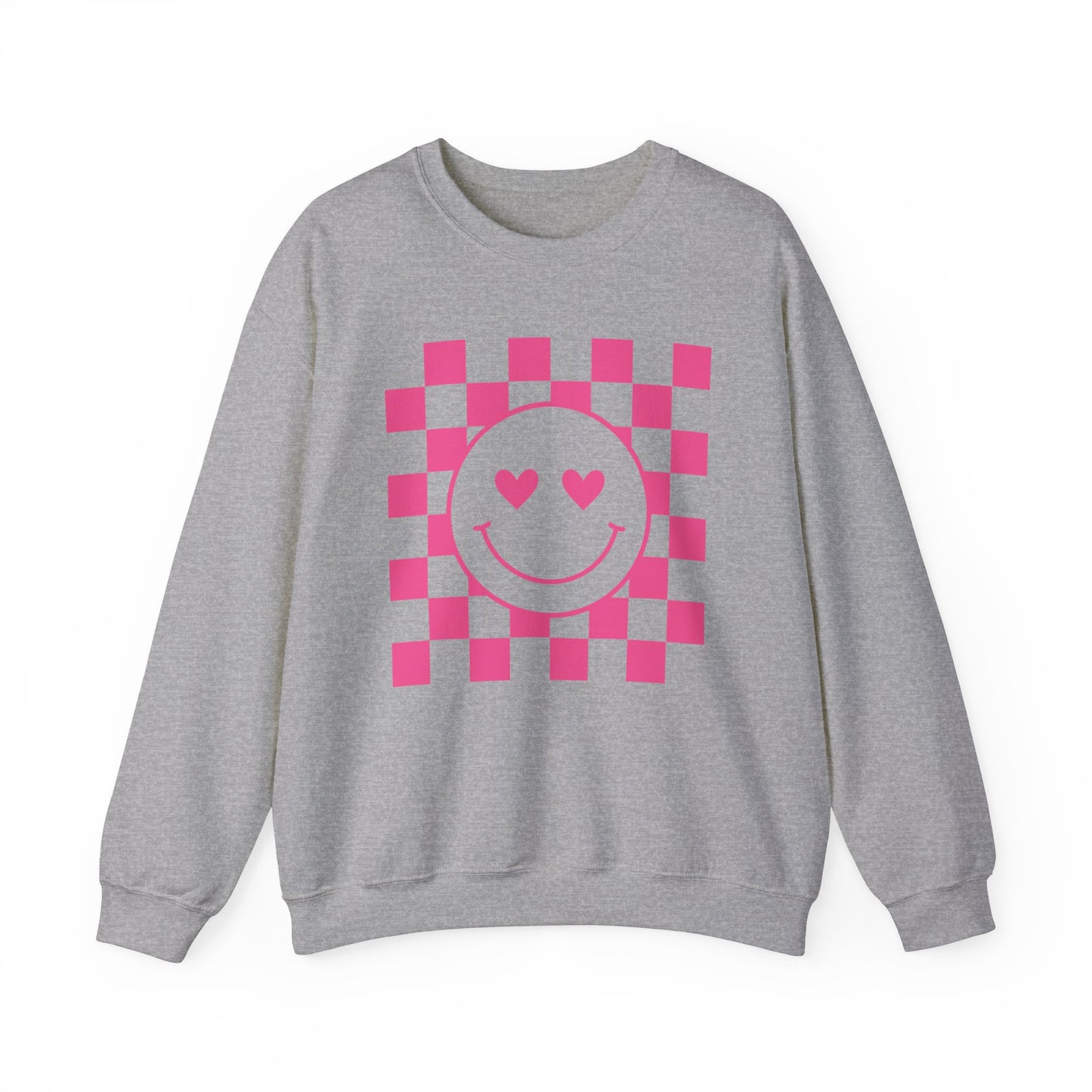 Checkered Hearts Crewneck Sweatshirt