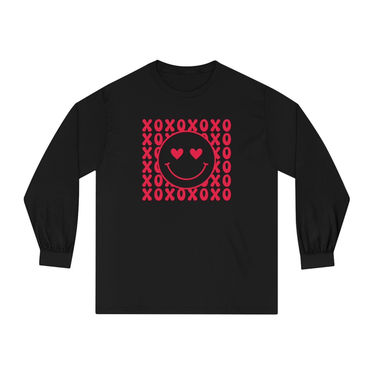 XOXO Heart Eyes Smiley Face Long Sleeve T-Shirt