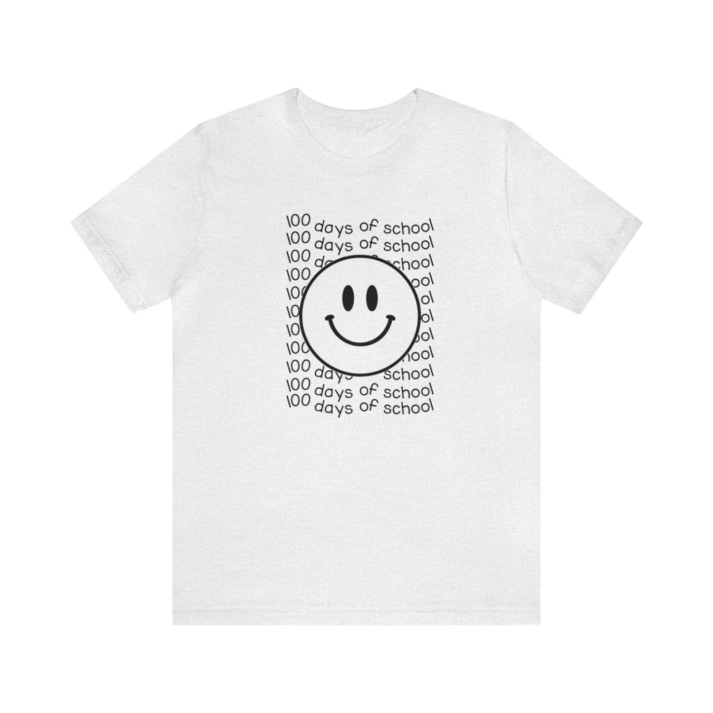 Smiley Face 100 Days of School Short Sleeve Tee