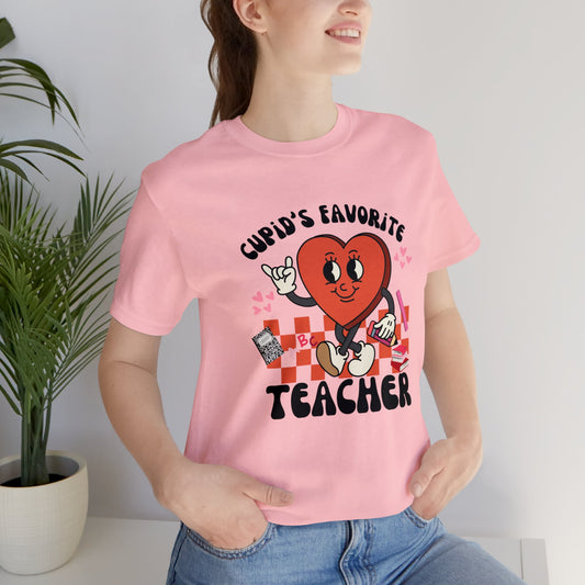 Cupid's Favorite Teacher Short Sleeve Tee