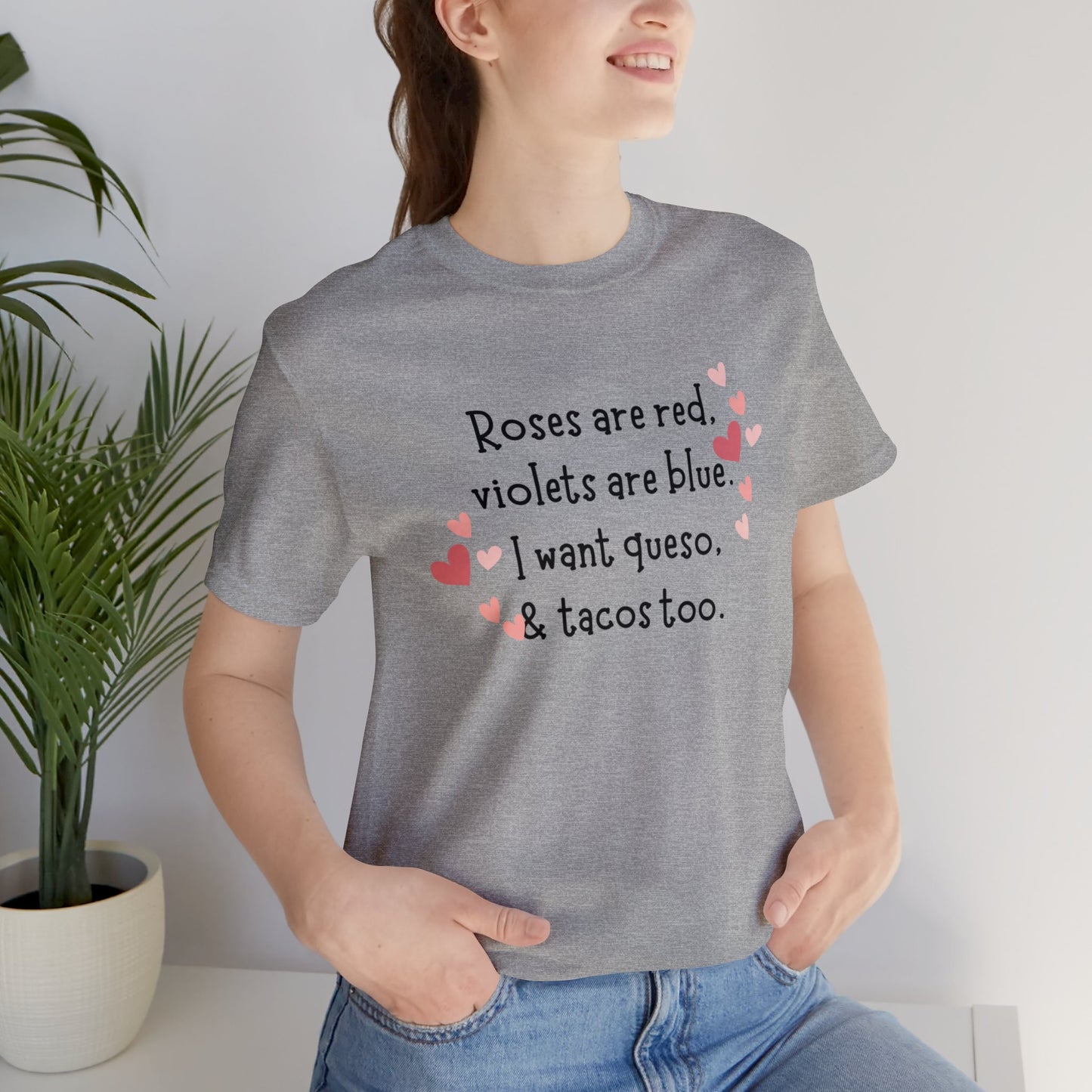 Valentine's Day Queso & Tacos Short Sleeve Tee