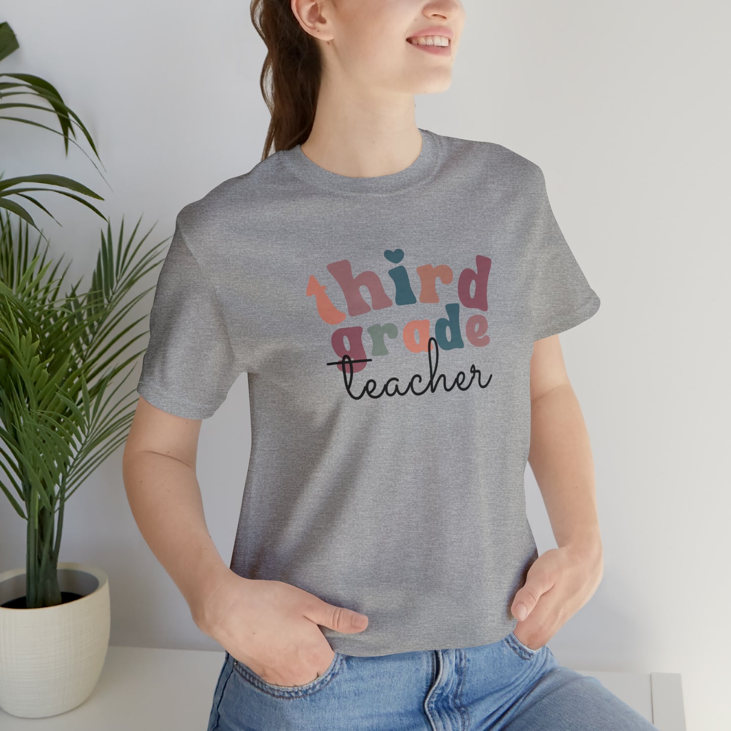 Retro Third Grade Teacher Tee