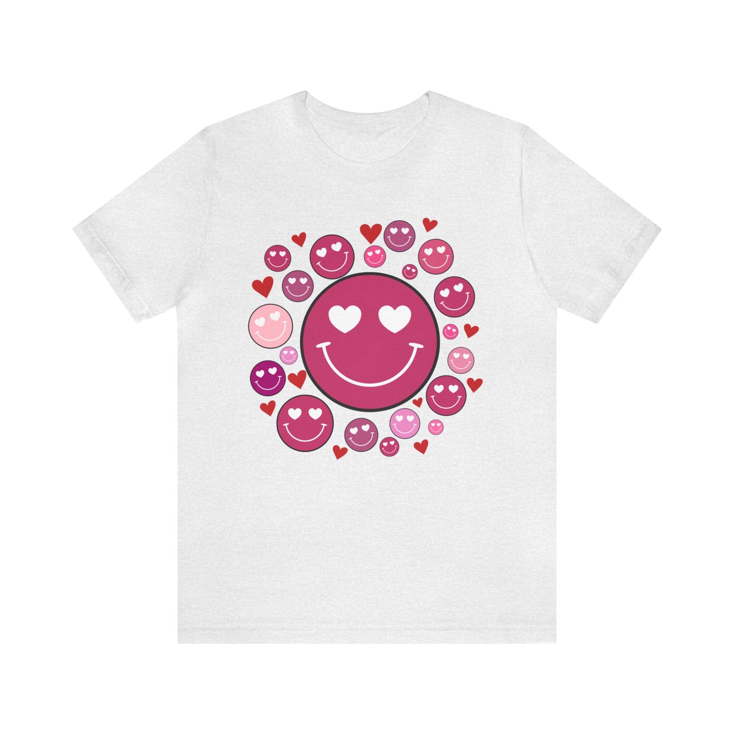 Heart Smiley Faces Short Sleeve Tee