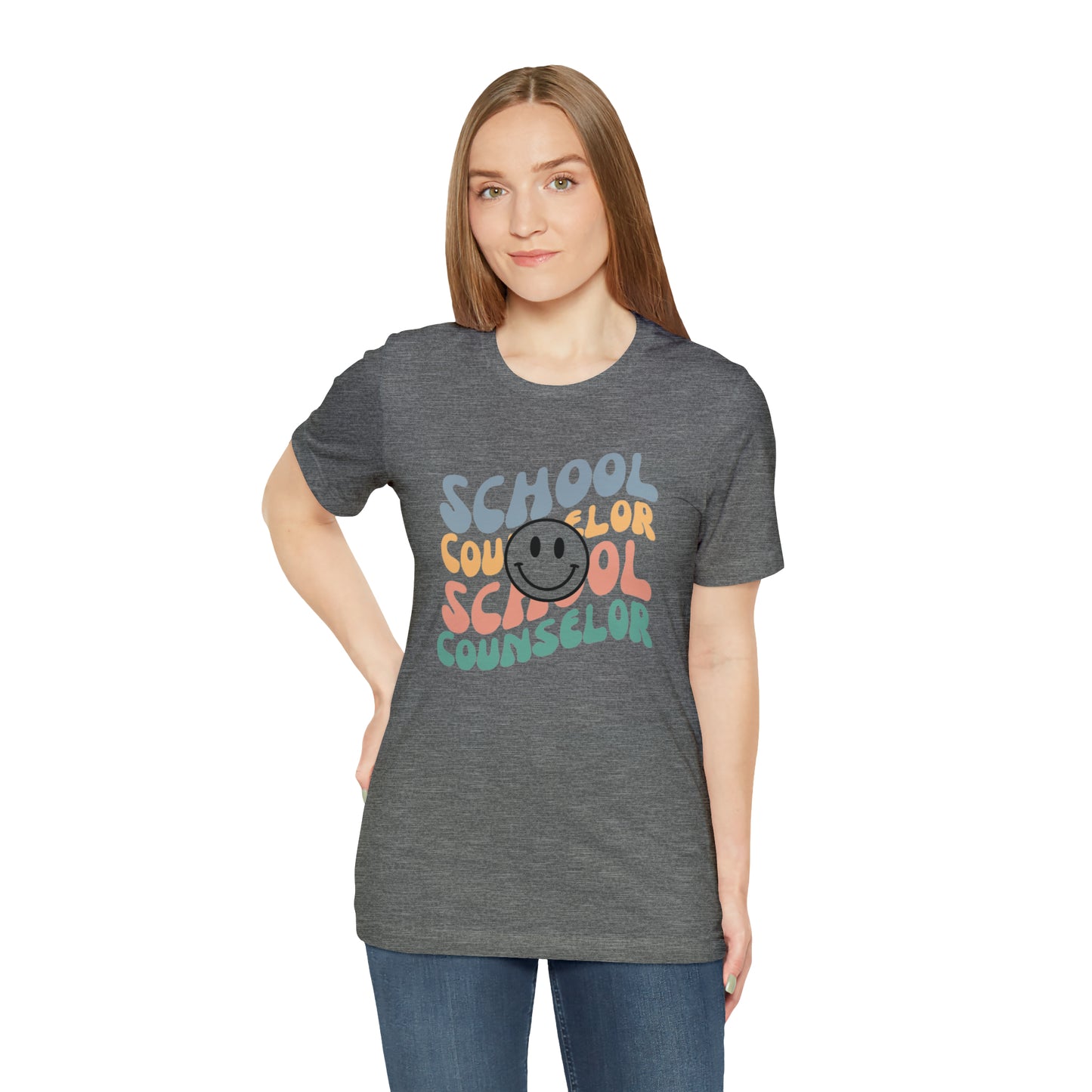 Smiley Face School Counselor Tee