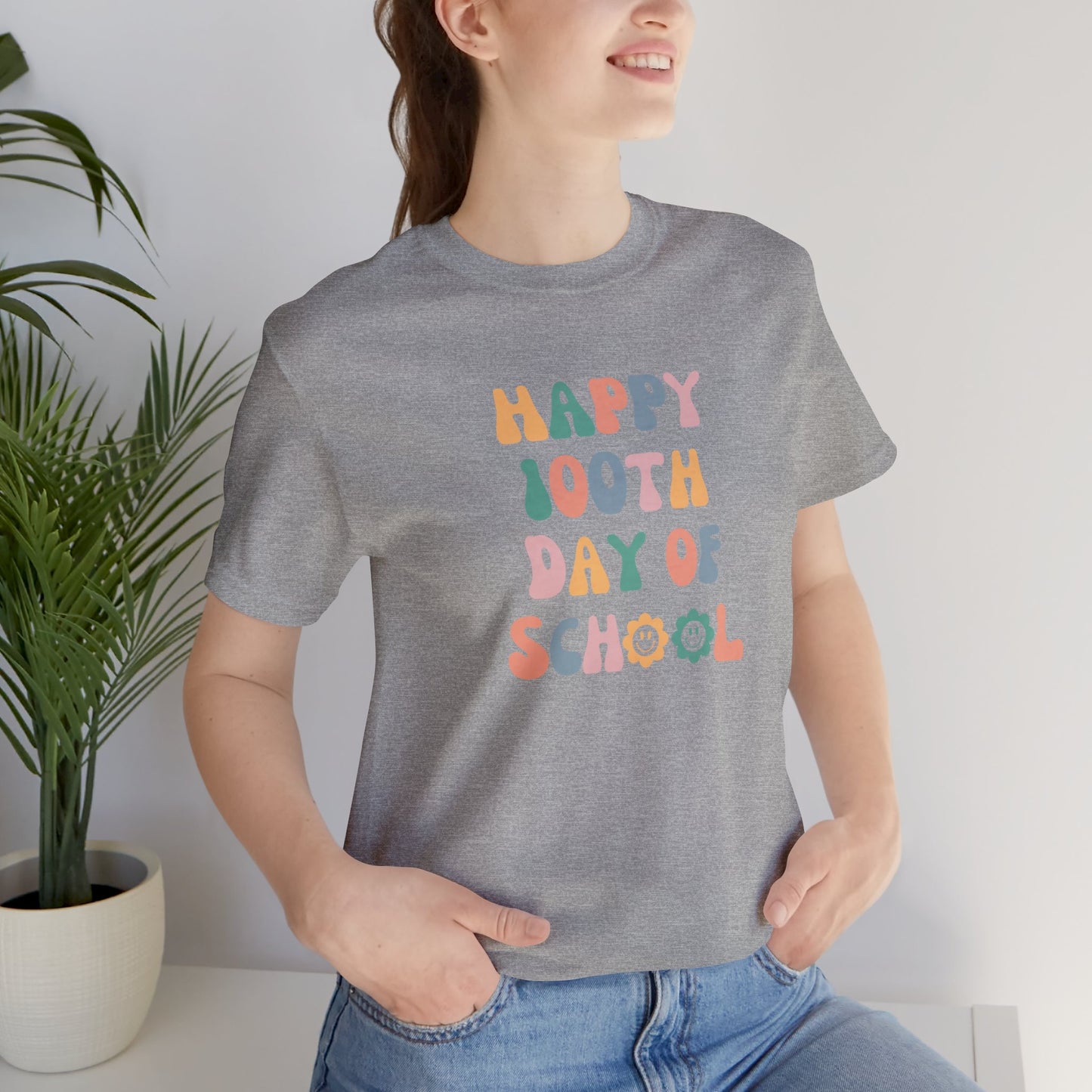 Flowers 100th Day Short Sleeve Tee