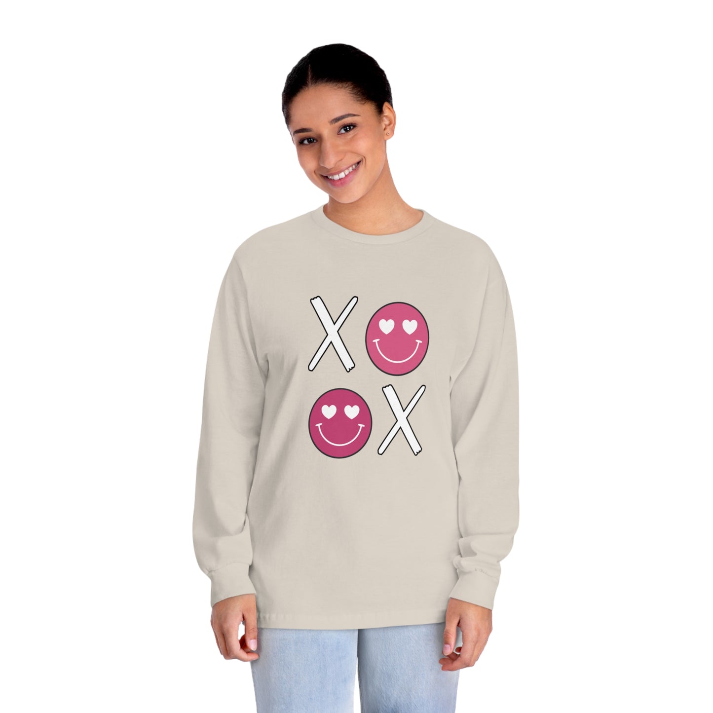 XOXO Smiley Face Long Sleeve T-Shirt