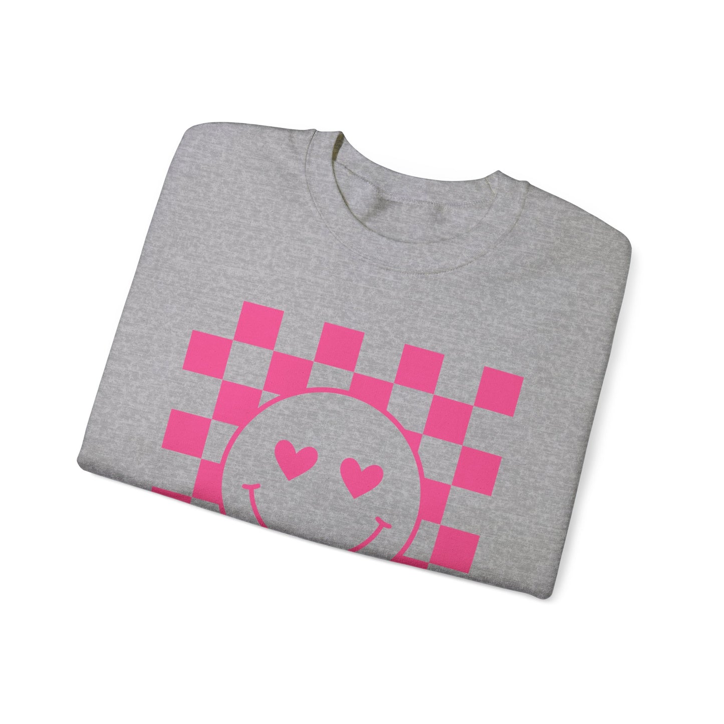 Checkered Hearts Crewneck Sweatshirt