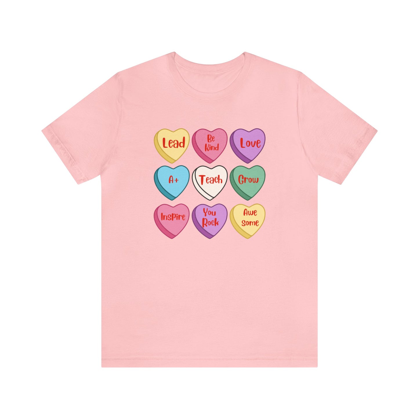 Teacher Conversation Hearts Short Sleeve Tee