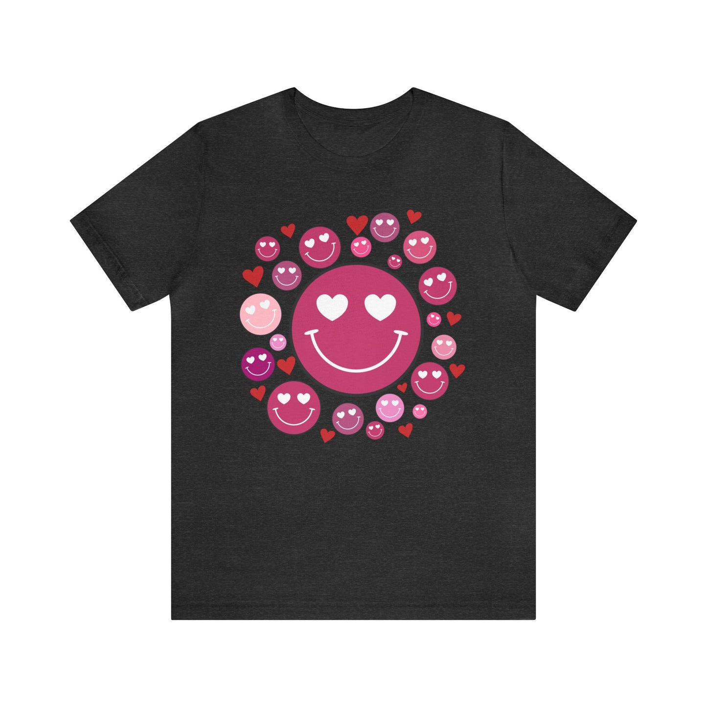 Heart Smiley Faces Short Sleeve Tee