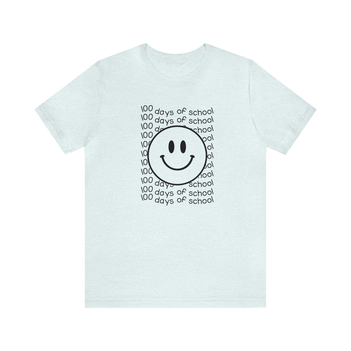 Smiley Face 100 Days of School Short Sleeve Tee