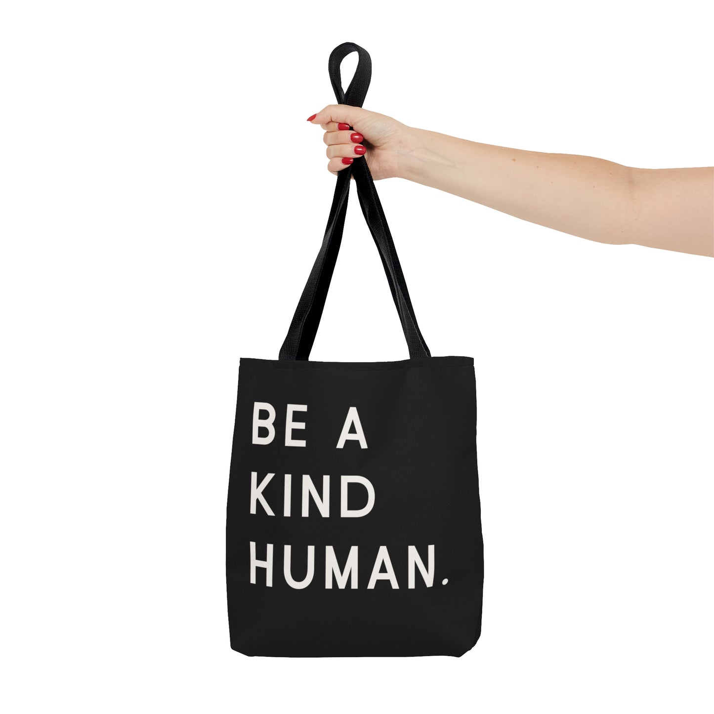 Be a Kind Human Tote. (Black)