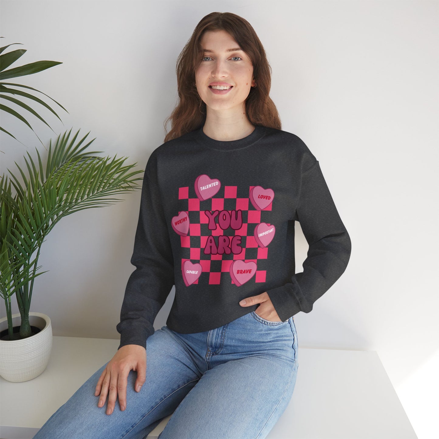 Valentine's Day Affirmations Crewneck Sweatshirt