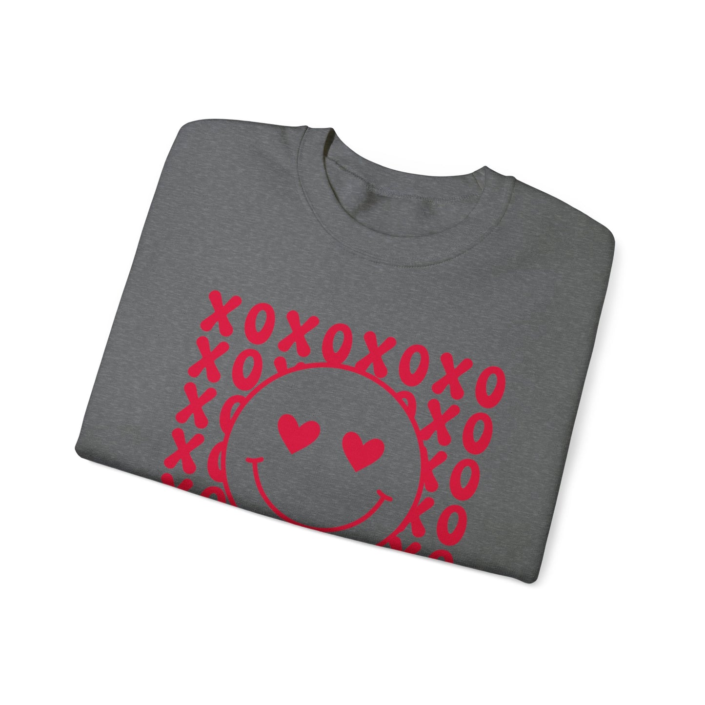 XOXO Heart Eyes Smiley Face Crewneck Sweatshirt