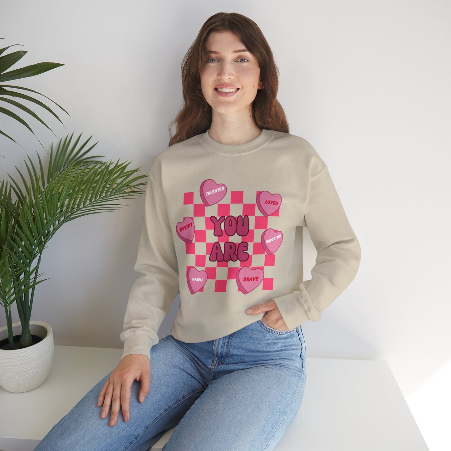 Valentine's Day Affirmations Crewneck Sweatshirt