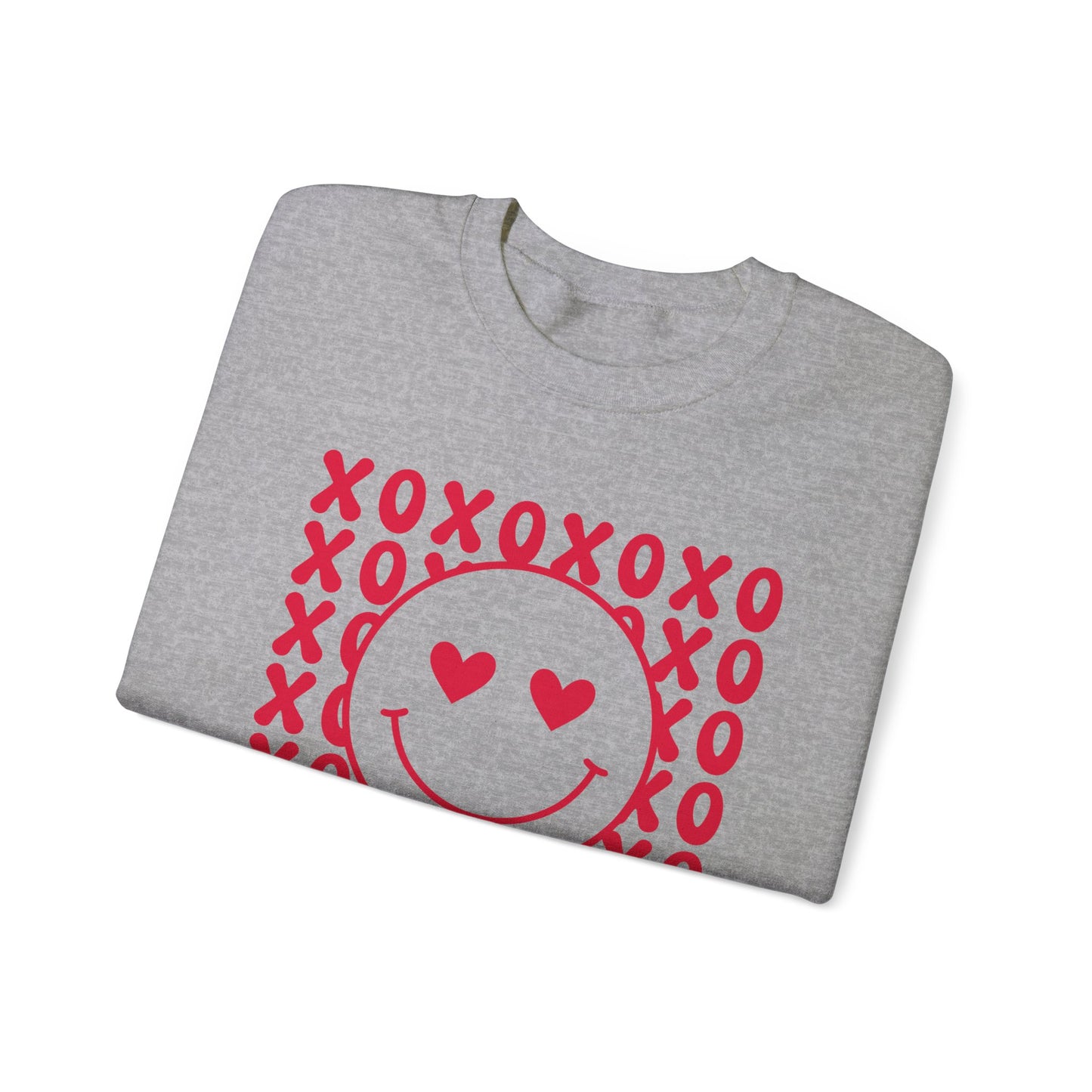 XOXO Heart Eyes Smiley Face Crewneck Sweatshirt