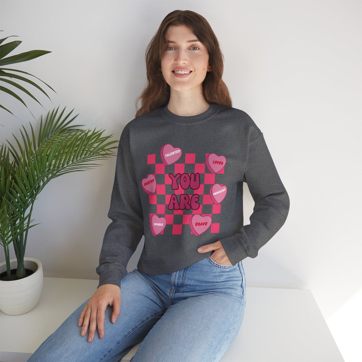 Valentine's Day Affirmations Crewneck Sweatshirt