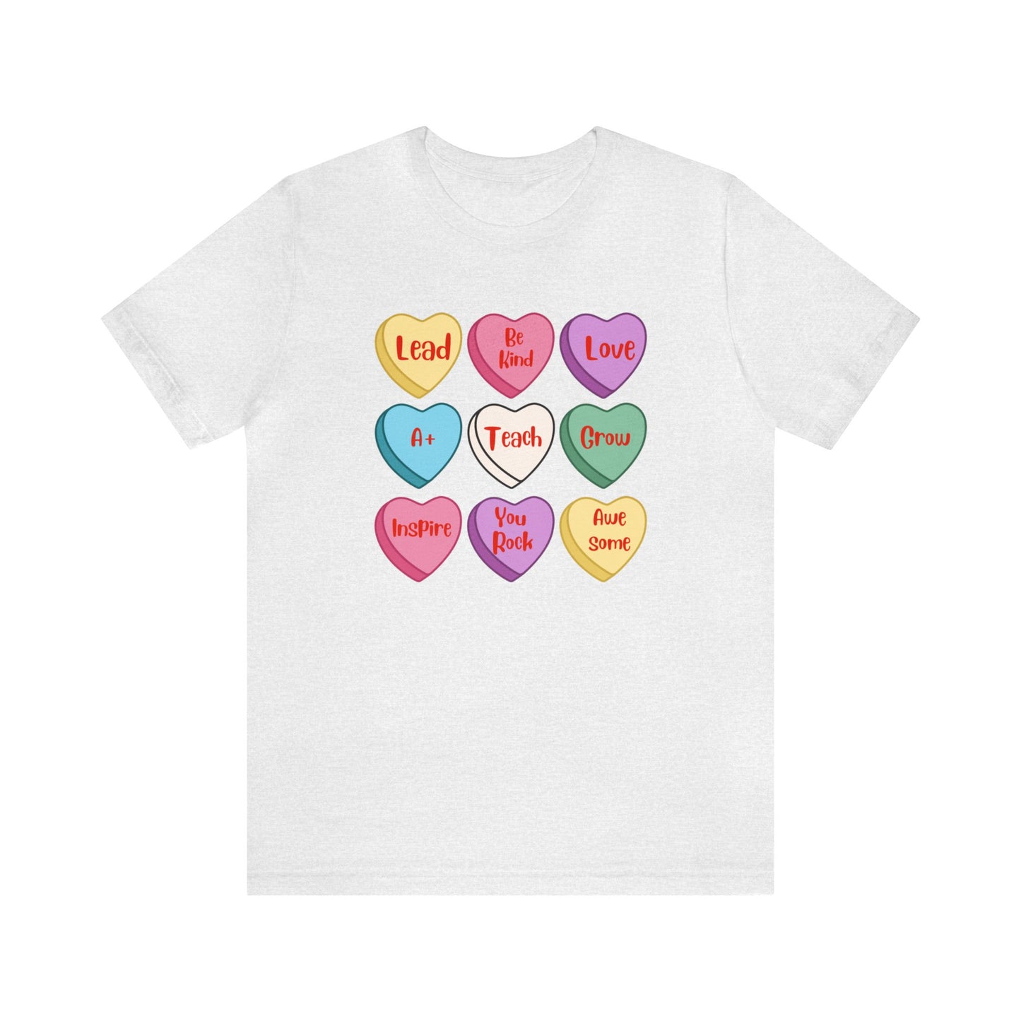 Teacher Conversation Hearts Short Sleeve Tee