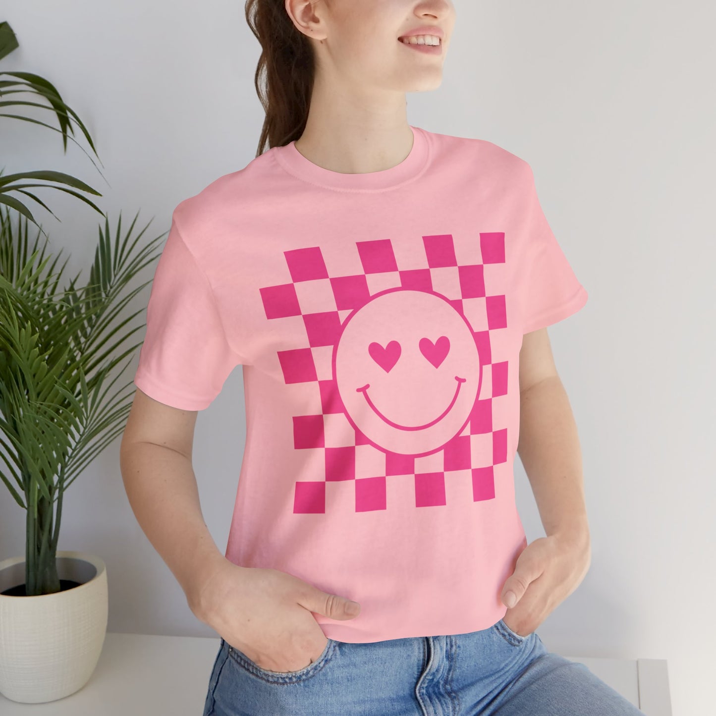 Checkered Hearts Short Sleeve Tee