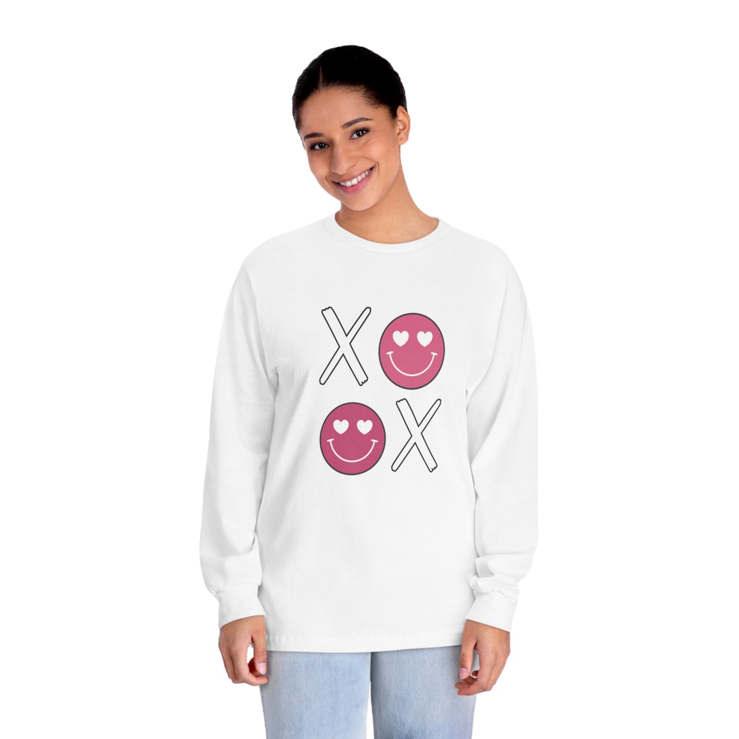 XOXO Smiley Face Long Sleeve T-Shirt