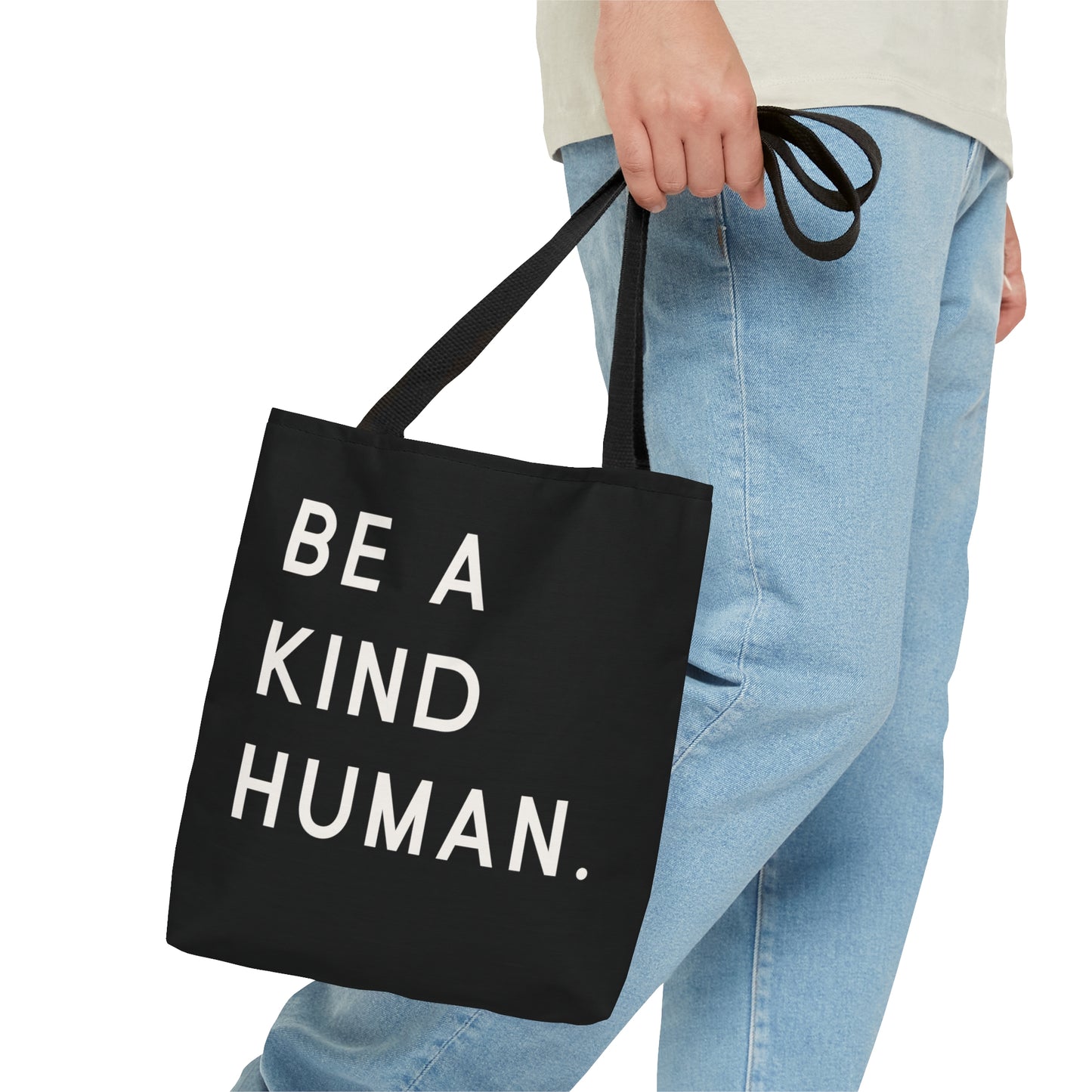 Be a Kind Human Tote. (Black)