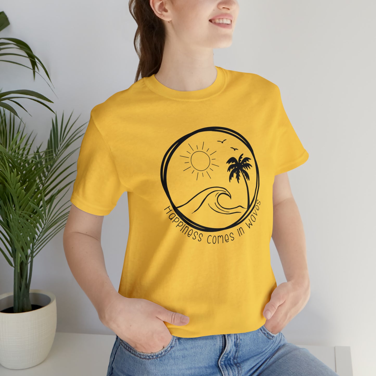 Happiness Comes in Waves Tee