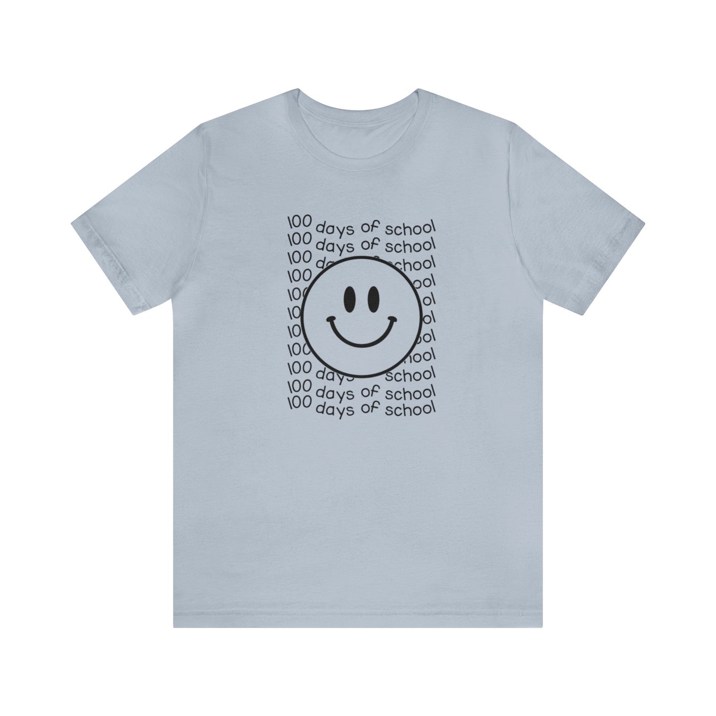 Smiley Face 100 Days of School Short Sleeve Tee