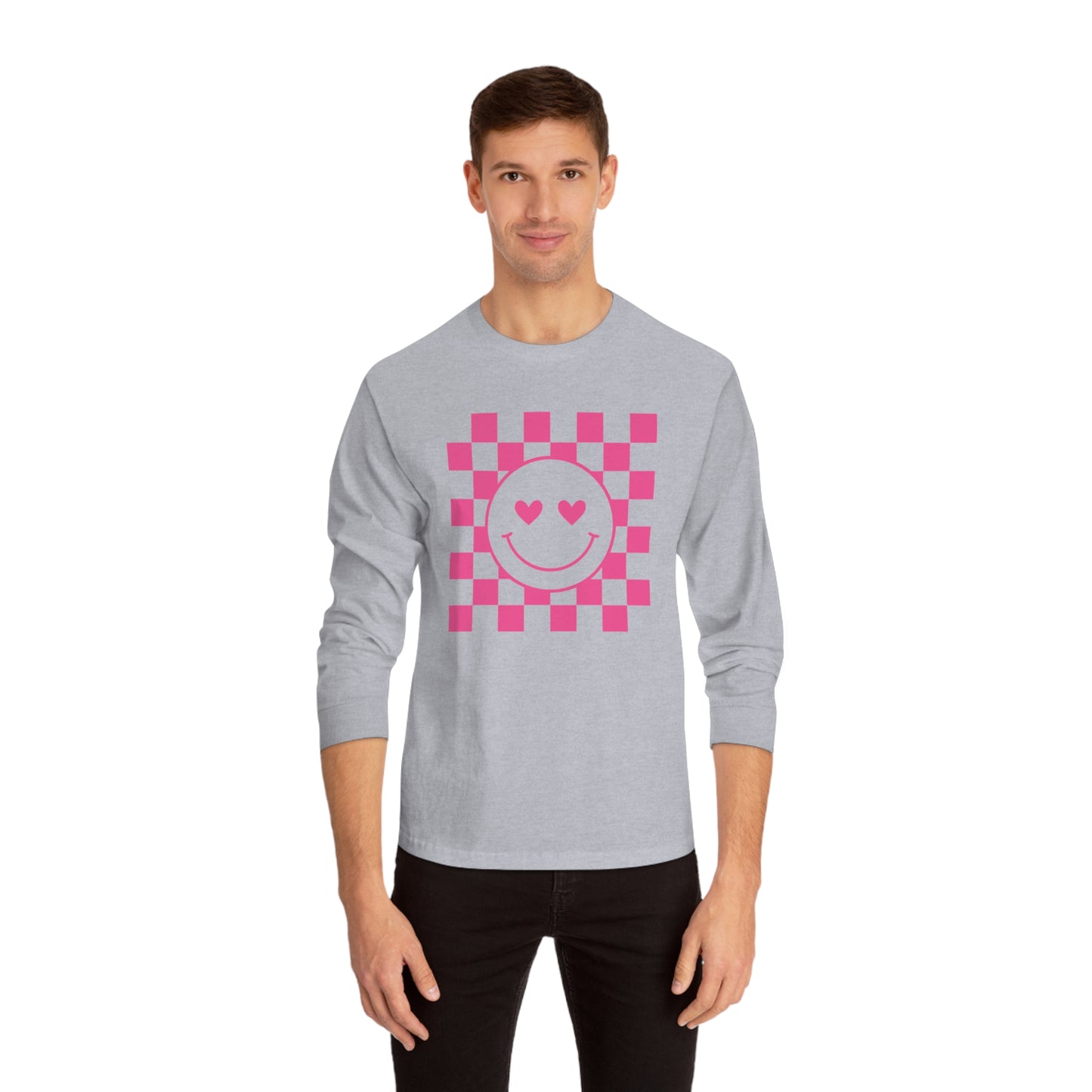 Checkered Hearts Long Sleeve T-Shirt