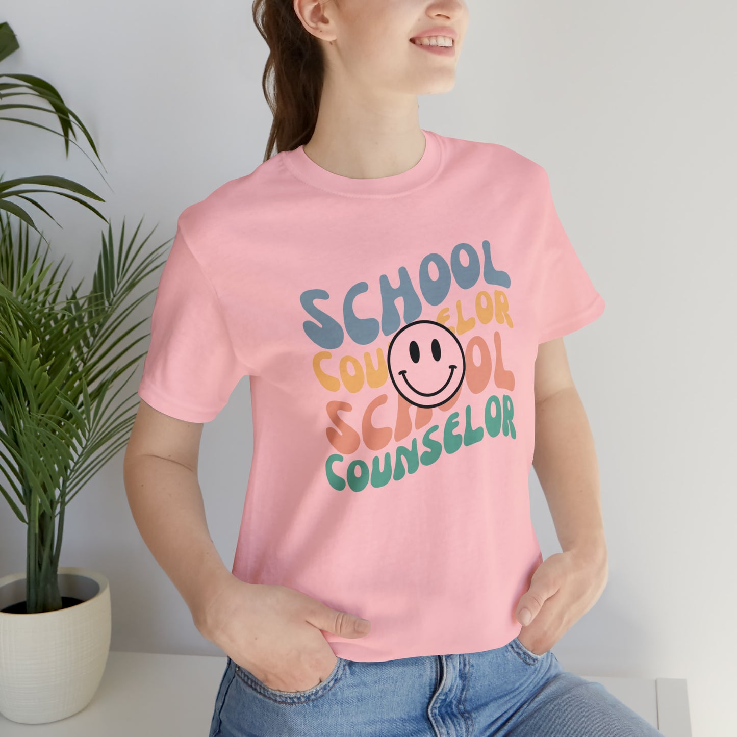 Smiley Face School Counselor Tee